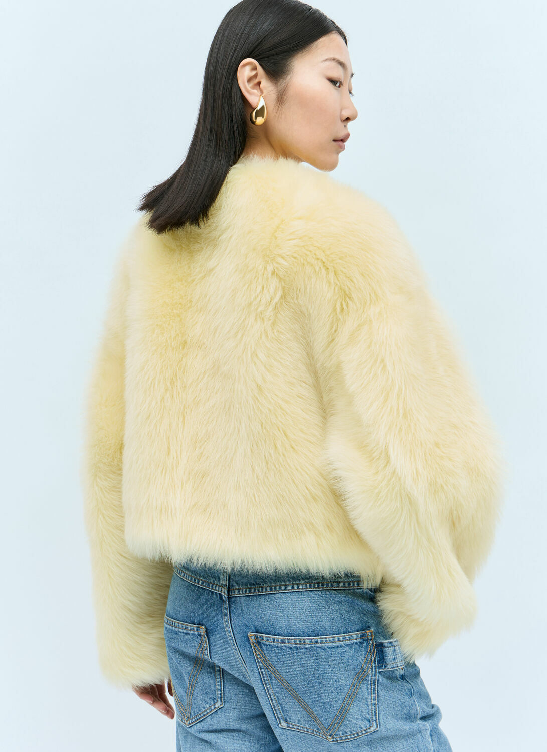 Bottega Veneta Shearling Cropped Jacket