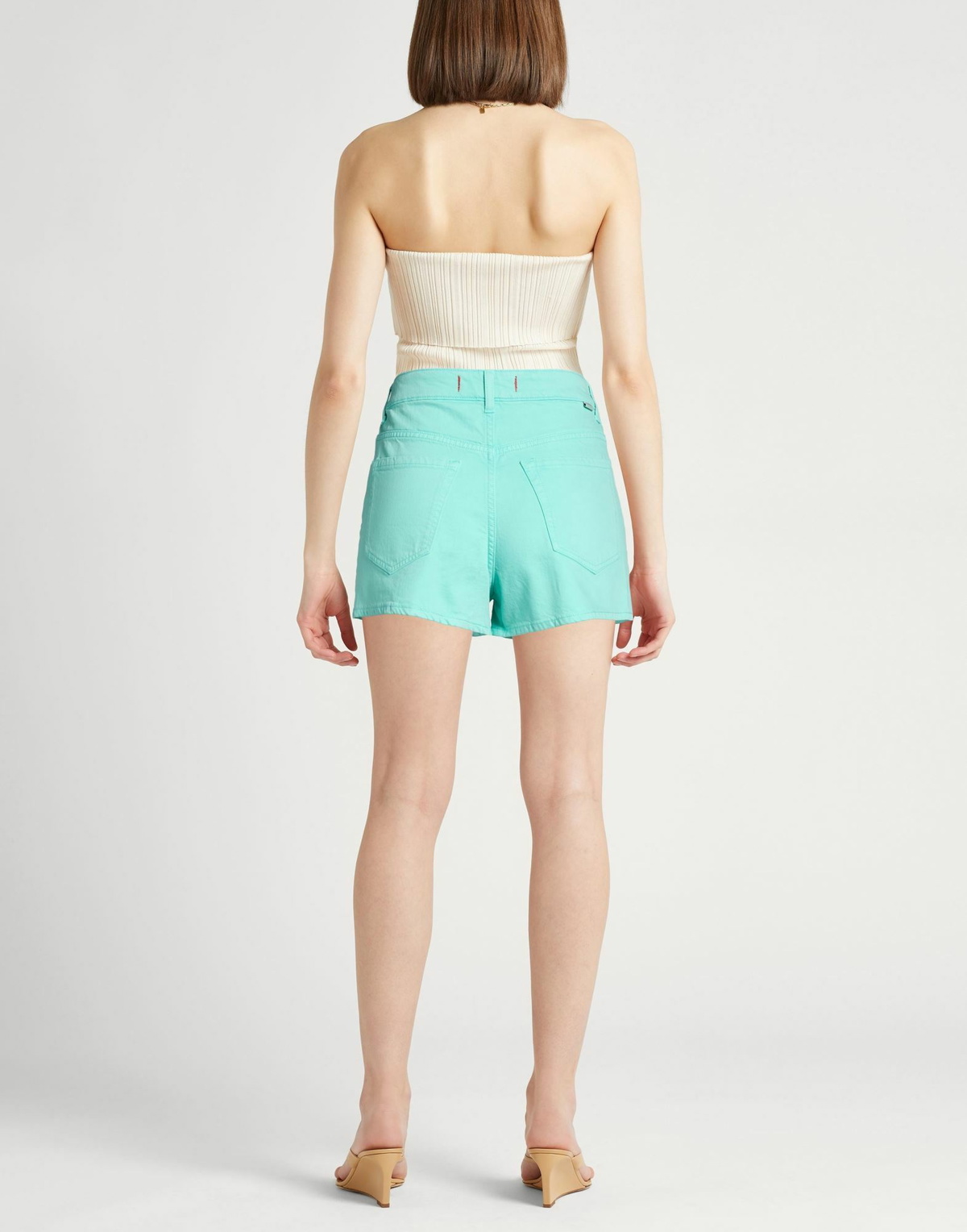 Jucca Womens Denim shorts Turquoise