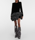 Alexandre Vauthier Ruffled velvet minidress