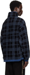 Story mfg. Blue & Black Polite Pullover Sweatshirt