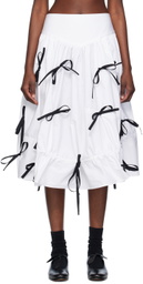 Renaissance Renaissance White Poppy Midi Skirt