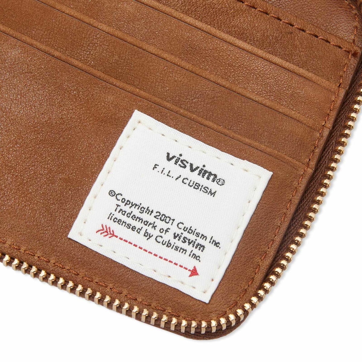 Visvim Men's Leather Bi Fold Wallet in Brown Visvim