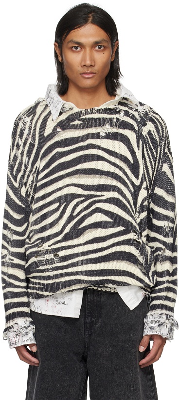 Photo: R13 Black & White Zebra Sweater
