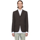 Junya Watanabe Brown Piled Jacquard Back Blazer