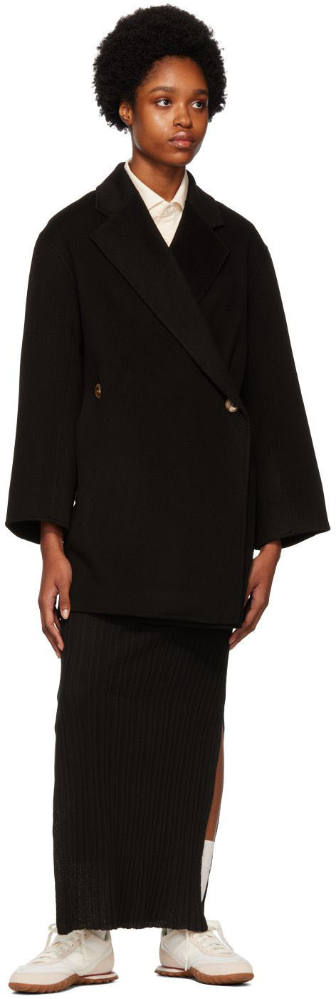 by Malene Birger Black Ayvia Double-Breasted Coat