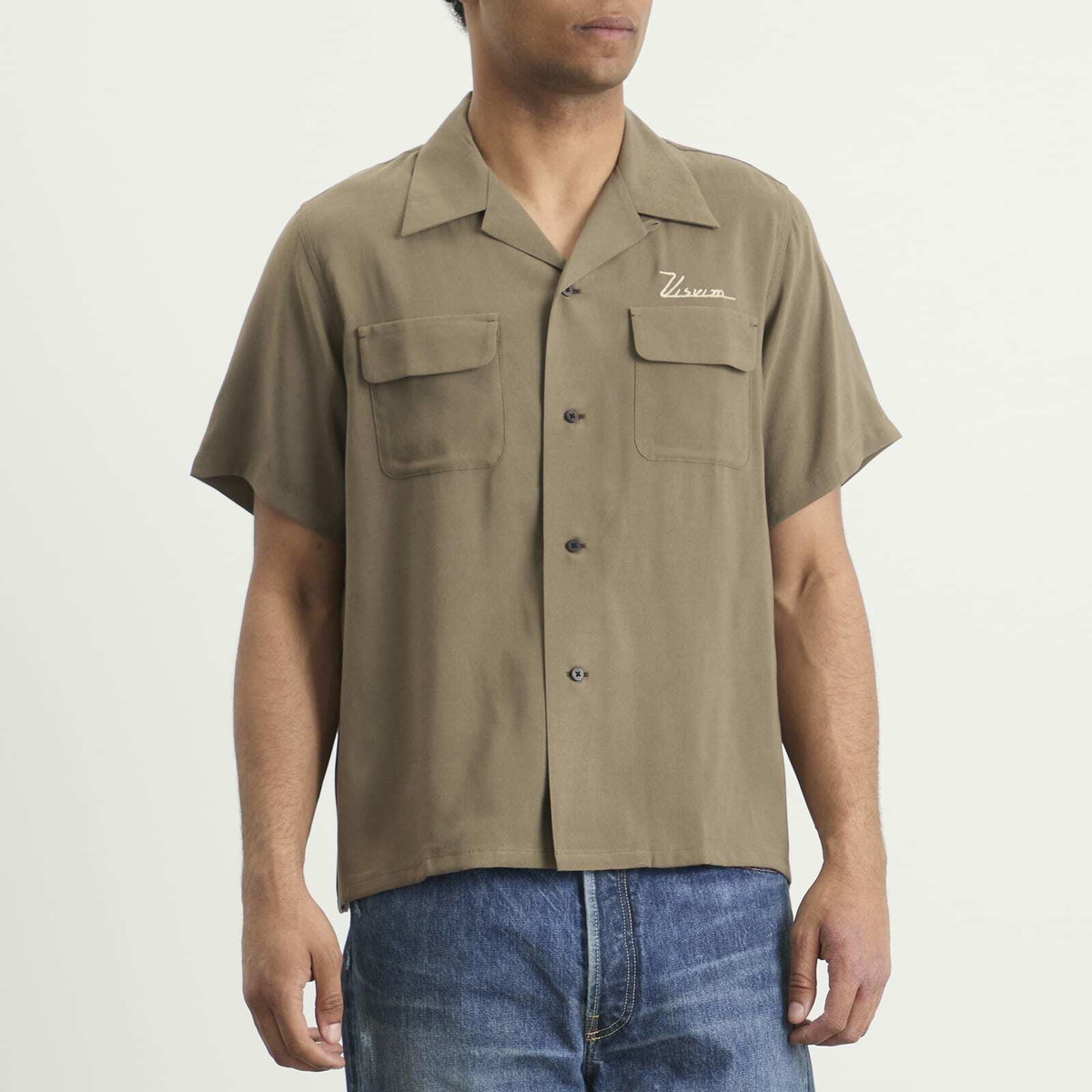 Visvim Men's Judd Short Sleeve Shirt in Brown