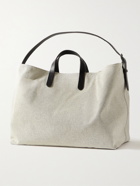 MISMO - Haven Leather-Trimmed Cotton-Canvas Tote Bag