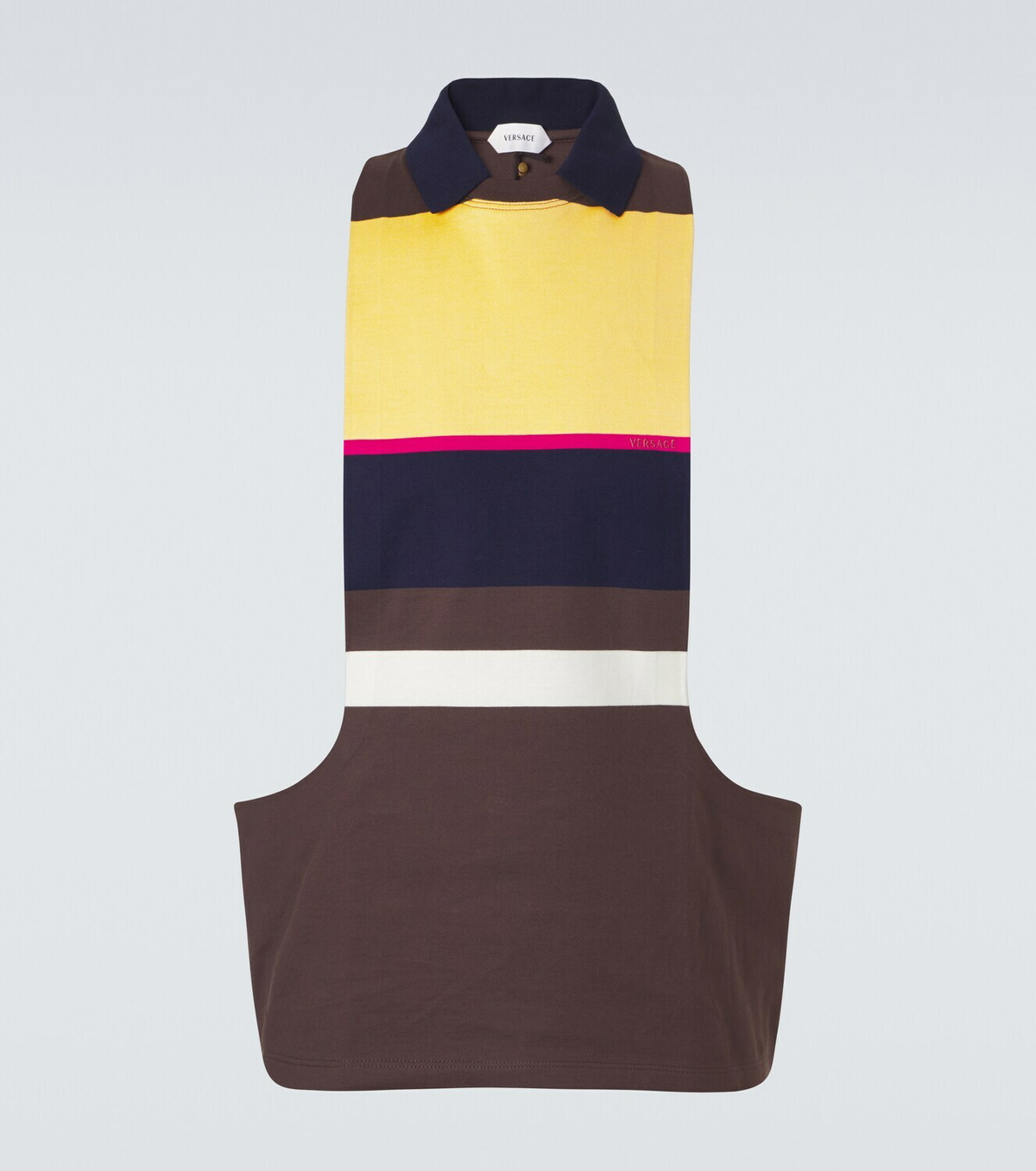 Versace Striped cotton tank top