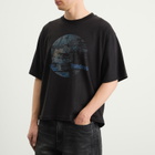 Won Hundred Men's Houston Globe T-Shirt in Washed Black