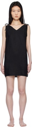 Deiji Studios Black Looped Minidress