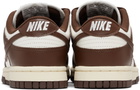 Nike White & Brown Dunk Low Sneakers