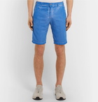 Massimo Alba - Slim-Fit Watercolour-Dyed Cotton-Corduroy Shorts - Blue