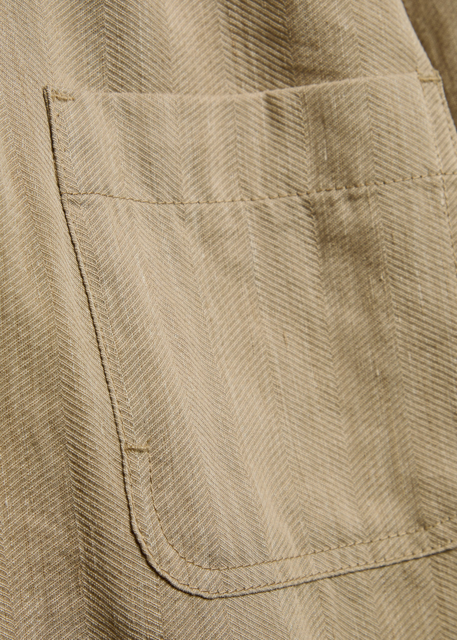 Jacquemus La Veste Pastro Striped Linen Jacket Beige