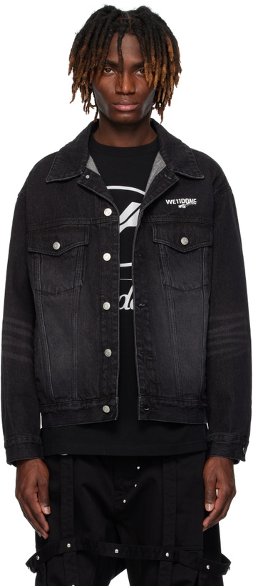 Photo: We11done Black 1506 Trucker Denim Jacket