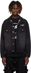 We11done Black 1506 Trucker Denim Jacket
