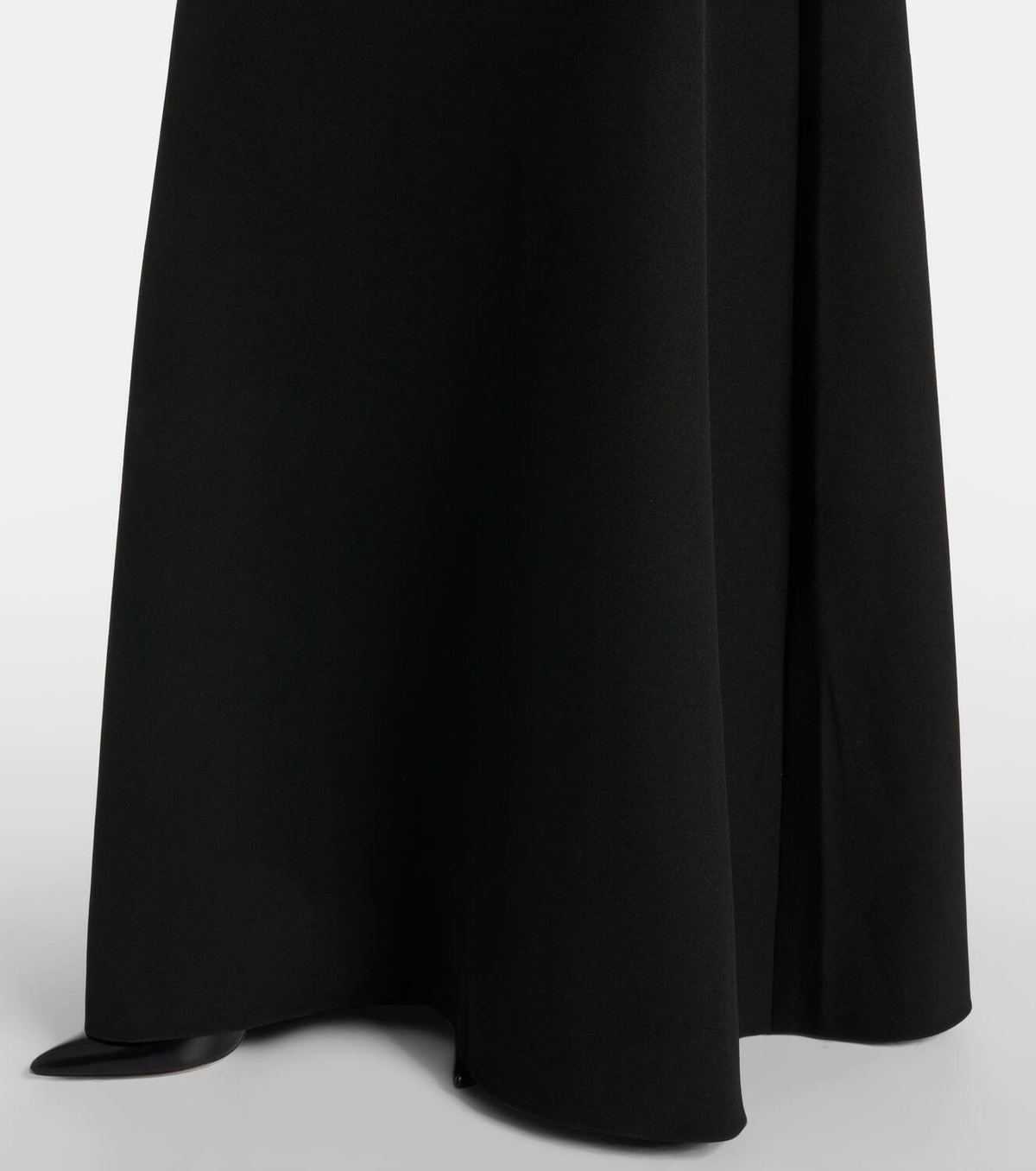 Safiyaa Belted ruffled crêpe gown