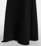 Safiyaa Belted ruffled crêpe gown