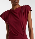 Isabel Marant Nadela gathered cotton jersey midi dress