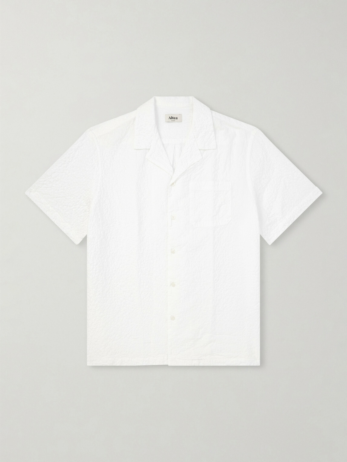 Altea - Hadley Seersucker Cotton Shirt - White