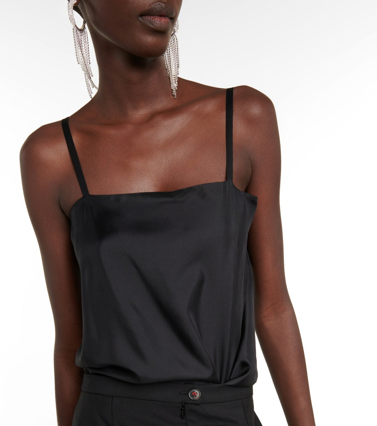 Maison Margiela - Asymmetric wool and silk midi dress Maison