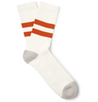 Norse Projects - Bjarki Striped Stretch Cotton-Blend Socks - White