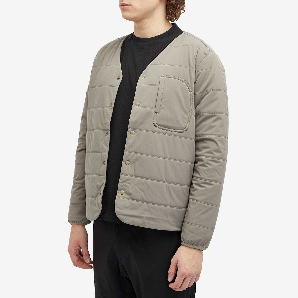 Snow Peak Men's Flexible Insulated Cardigan in Khaki