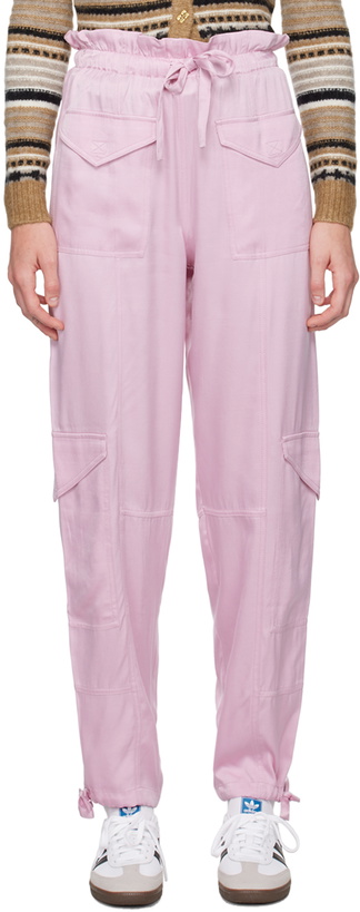 Photo: GANNI Pink Washed Trousers