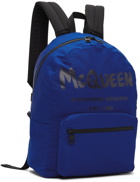 Alexander McQueen Blue Graffiti Metropolitan Backpack