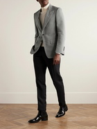 TOM FORD - Shelton Slim-Fit Cotton and Silk-Blend Poplin Suit Jacket - Gray