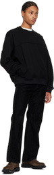 Solid Homme Black Biker Sweatshirt