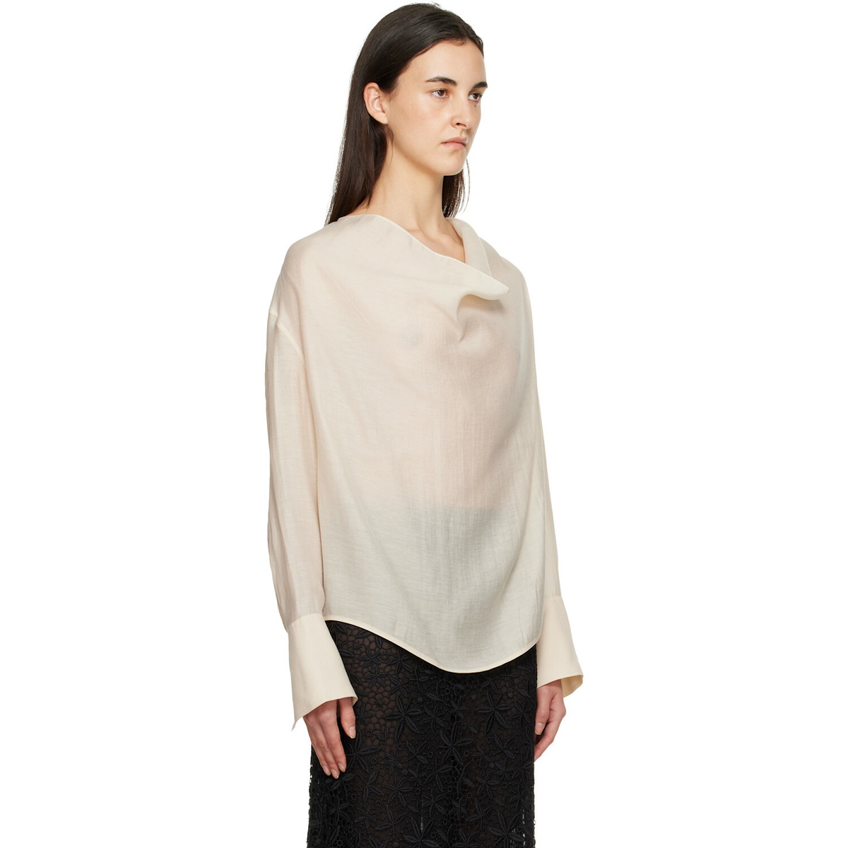 TOTEME Off-White Cowl Blouse