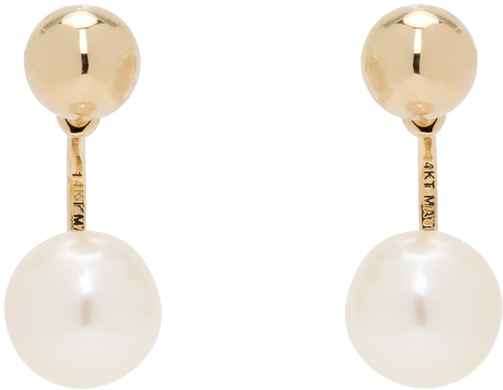 Photo: Mateo Gold Ball Pearl Drop Earrings