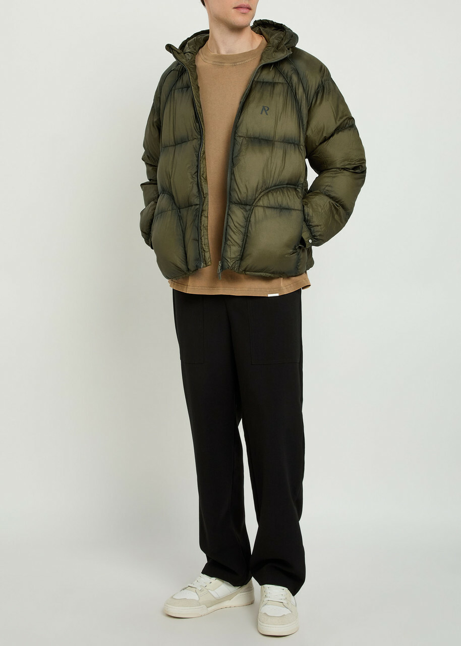 Represent Hooded Nylon Jacket Olive