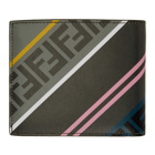 Fendi Grey and Multicolor Forever Fendi Bifold Wallet