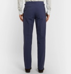 Richard James - Navy Hyde Slim-Fit Cotton-Seersucker Suit Trousers - Blue