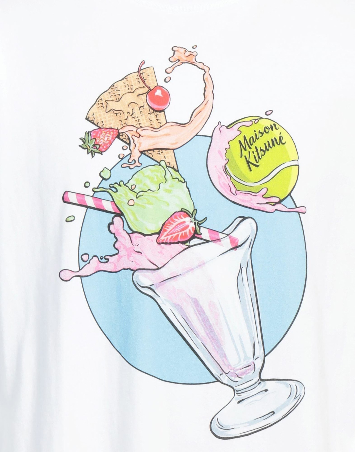 Maison Kitsuné Mens T-shirt in White