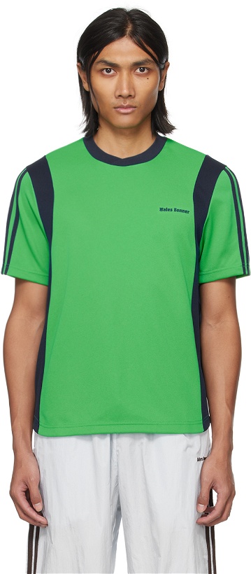 Photo: Wales Bonner Green adidas Originals Edition Football T-Shirt