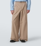 Jil Sander Pleated cotton wide-leg pants