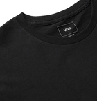 Vans - Slim-Fit Embroidered Combed Cotton-Jersey T-Shirt - Black