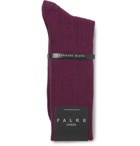 Falke - Lhasa Ribbed-Knit Socks - Burgundy