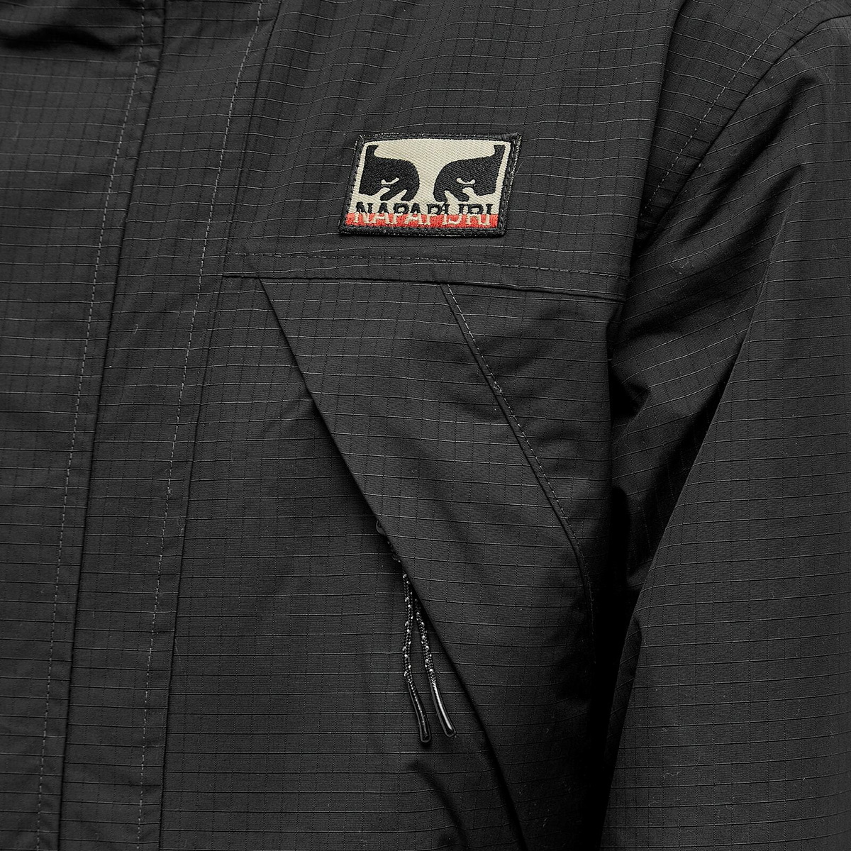 Napapijri Men's x Obey Ripstop Jacket in Black Napapijri