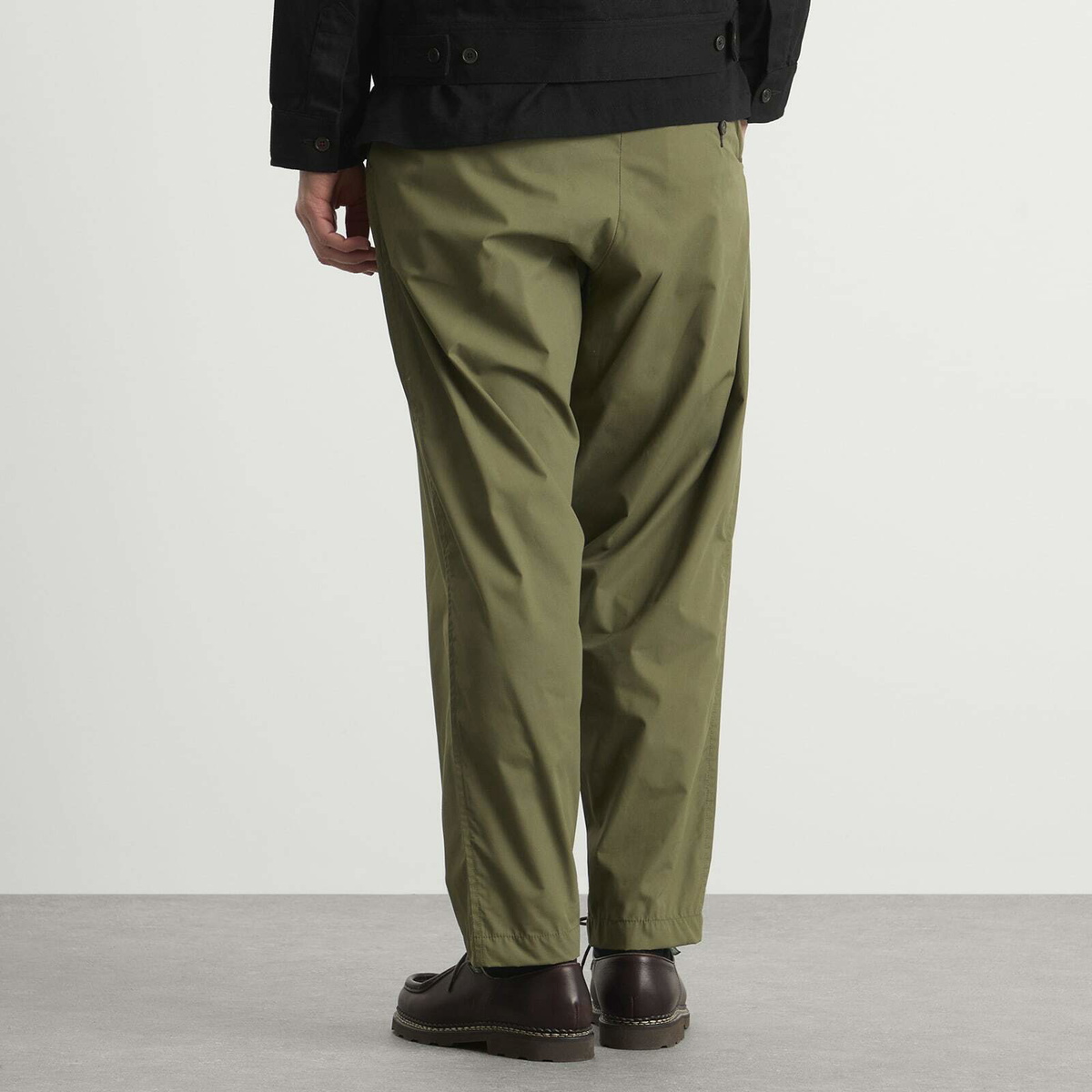 Universal Works Men's Recycled Poly Tech Pleated Track Pant in Olive