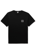 LOEWE - Logo-Embroidered Cotton-Jersey T-Shirt - Black