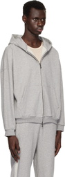 John Elliott Gray Frances Full Zip Hoodie