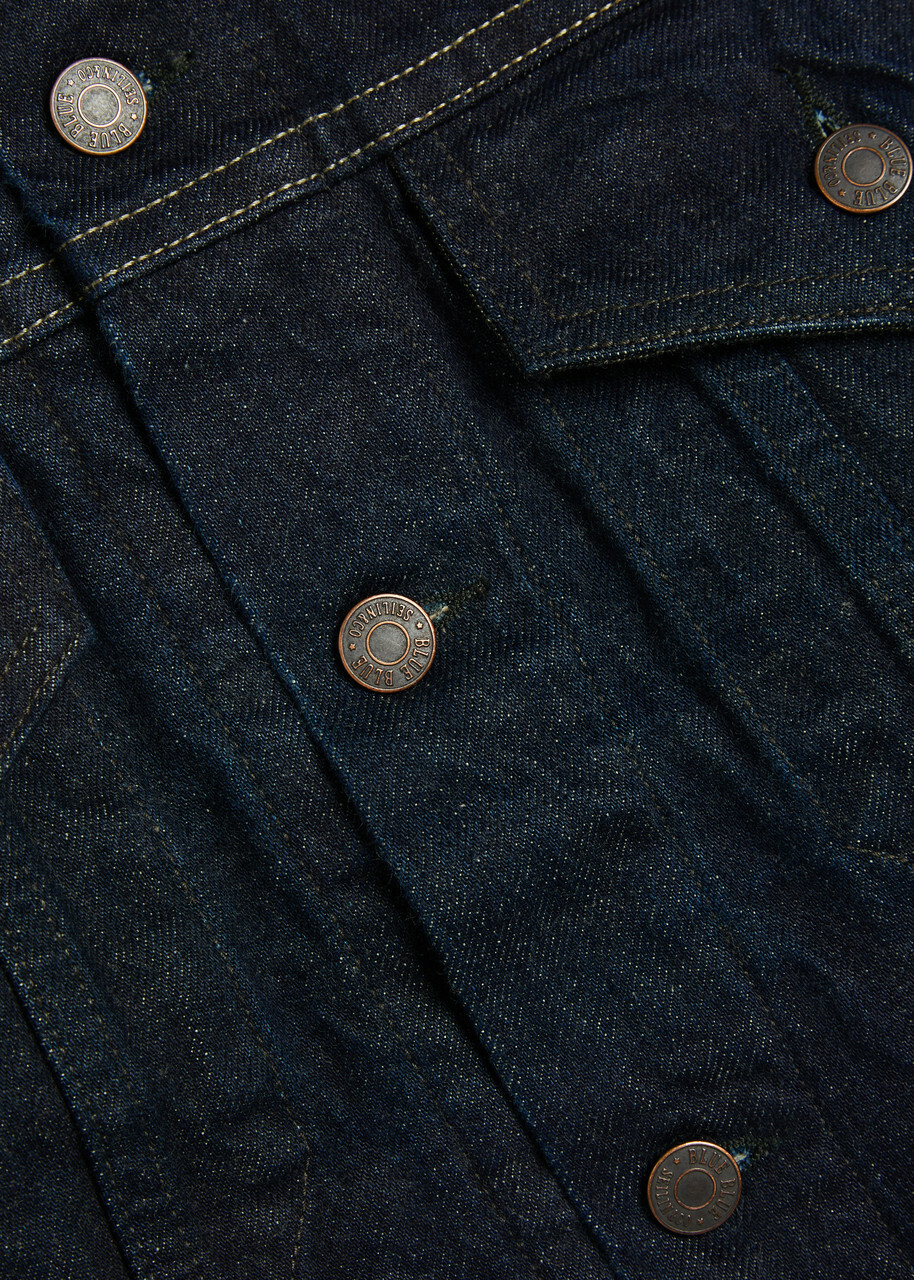 Blue Blue Panelled Denim Jacket Indigo