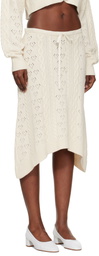 GUIZIO Off-White Noah Wool Cable Midi Skirt