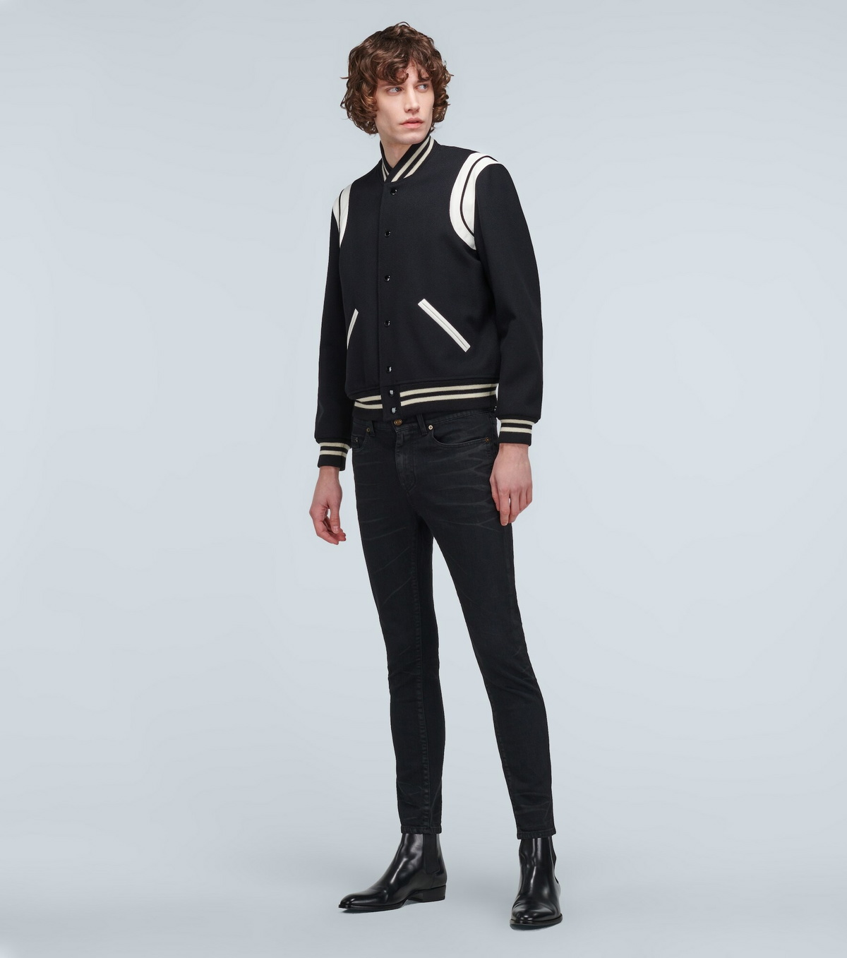 Saint Laurent - Teddy varsity jacket