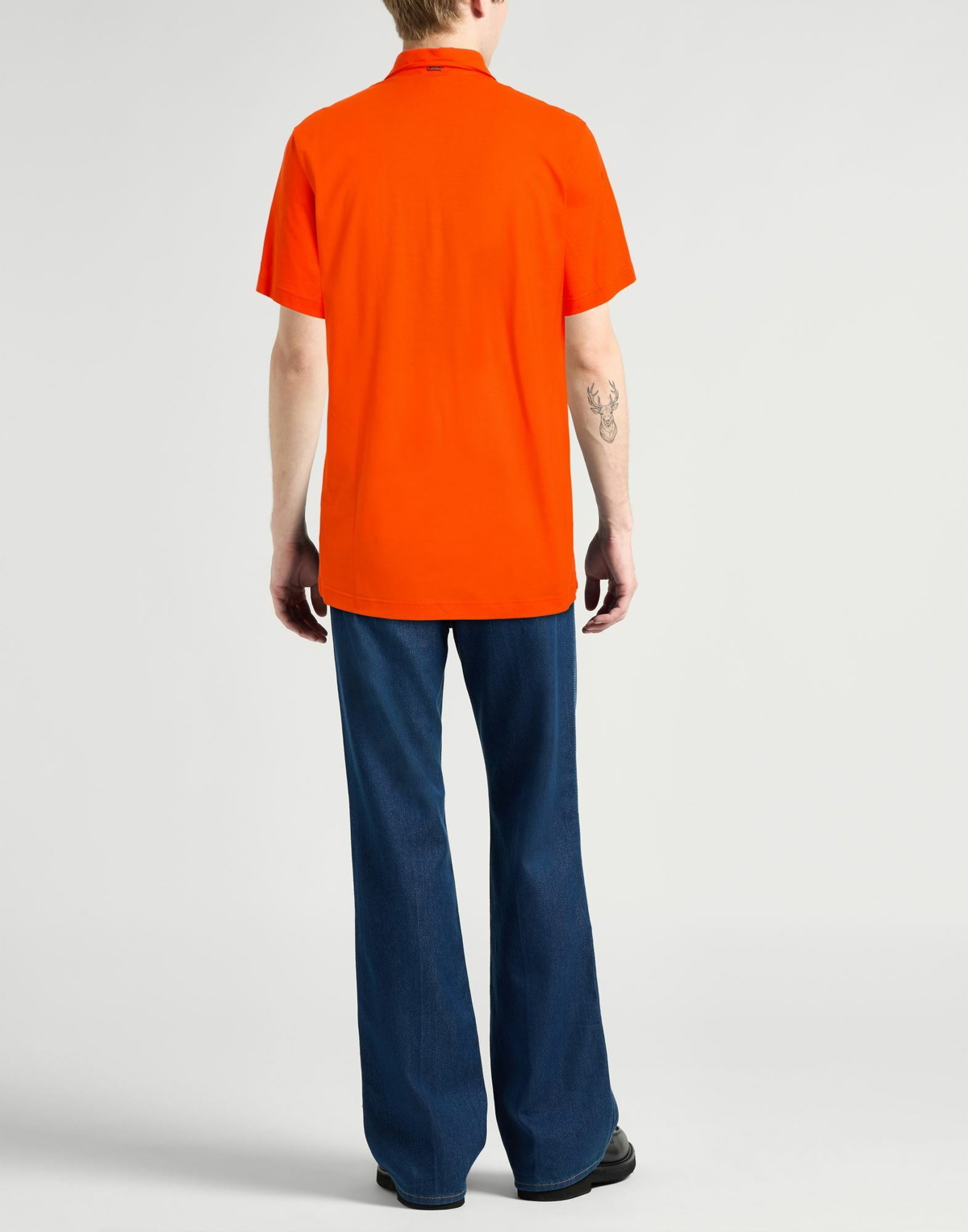 Herno Mens Polo shirt in Tomato red