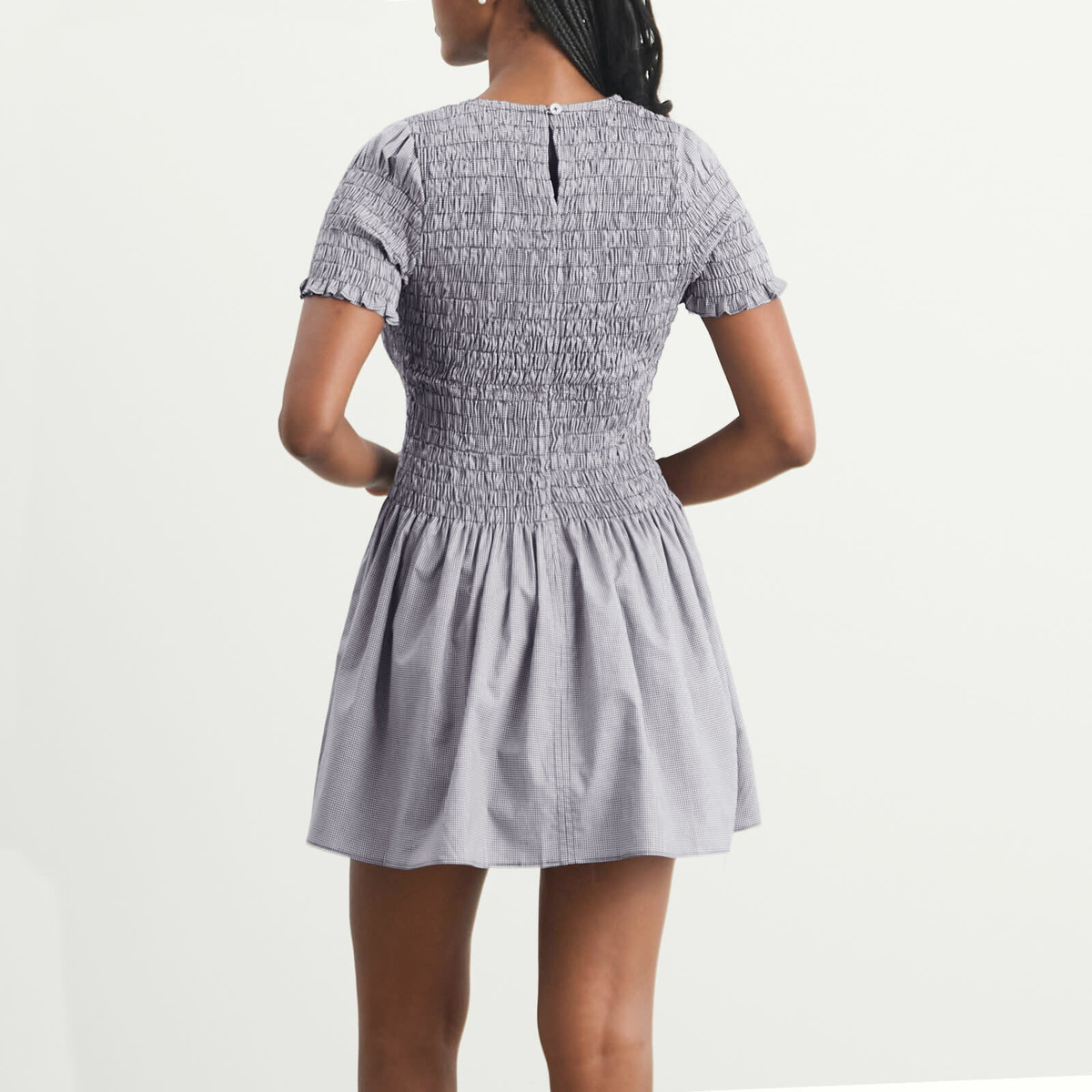 Faithfull The Brand Women's Edda Gingham Mini Dress in Hanne Gingham Vintage Navy