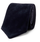 Giorgio Armani - 7.5cm Silk-Velvet Tie - Blue